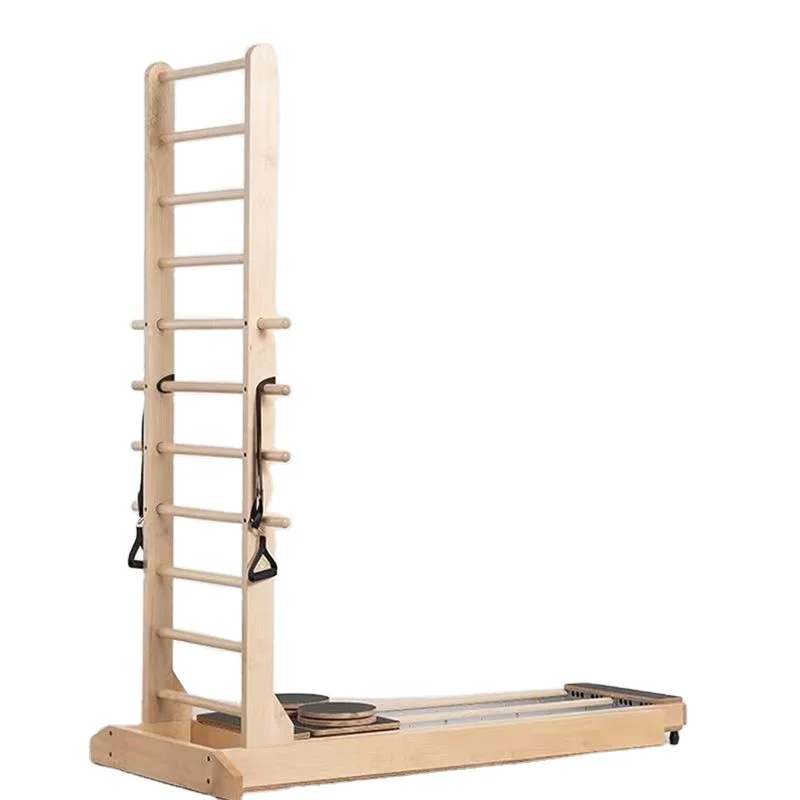 balance body two tracks and two independently moving carts tube knit freestanding ladder corealign