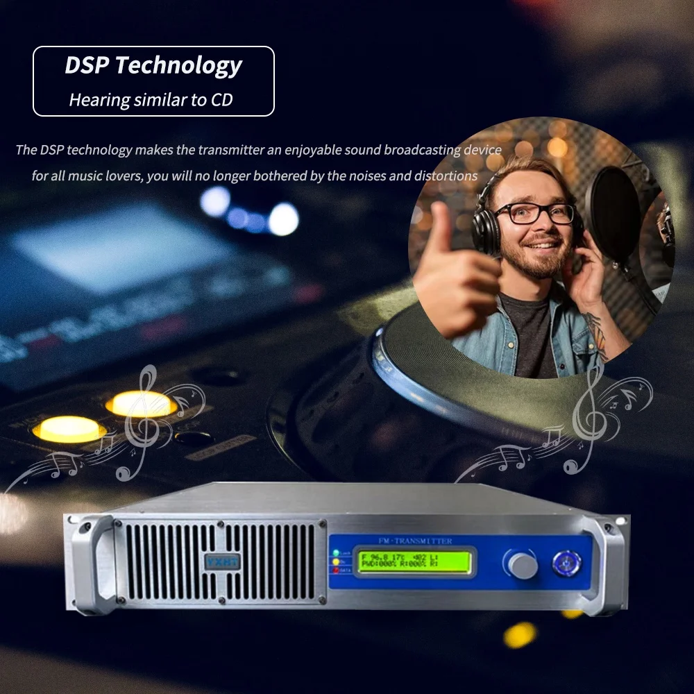 YXHT-1, 1000 Вт FM-передатчик, передача на большие расстояния 50 км, 1 кВт стерео радиостанция, вещательное оборудование