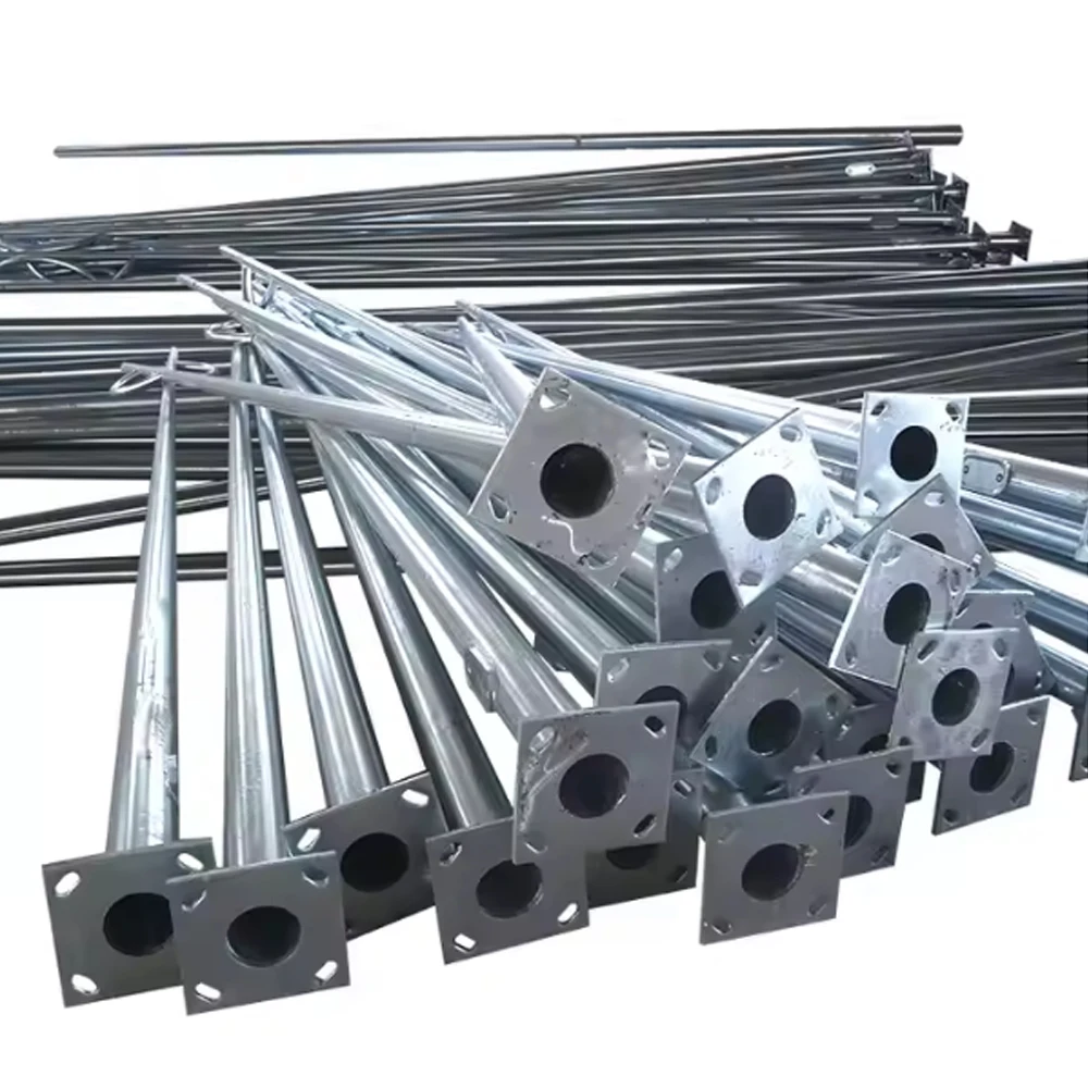 Modern Design 6-12m Solar Street Light Poles Galvanized Metal for Outdoor Garden Road Square Applications