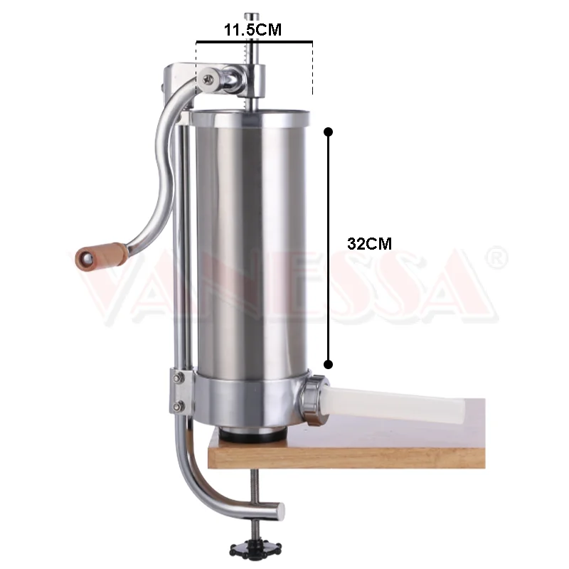 6 фунтов вертикальный бытовой Наполнитель из нержавеющей стали для сосисок с 4 трубками для сосисок пищевого класса