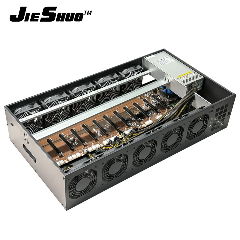 Материнская плата Jieshuo B75 бесшумная 12 карт