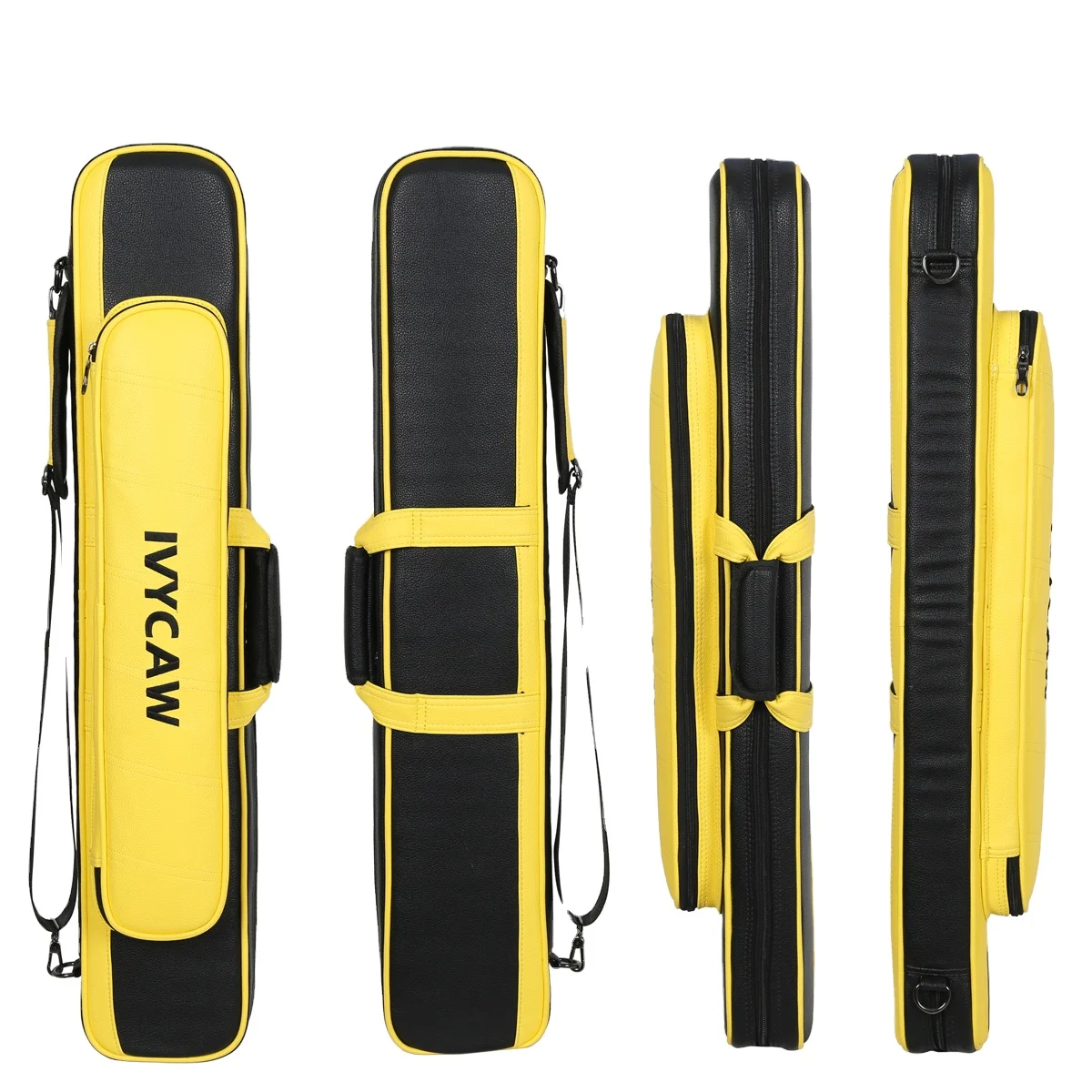 Custom Leather Material 1/2 Barrel 4B8S Snooker Cue case 12-hole Billiard Cue Stick Bag Billiard Pool Cue case