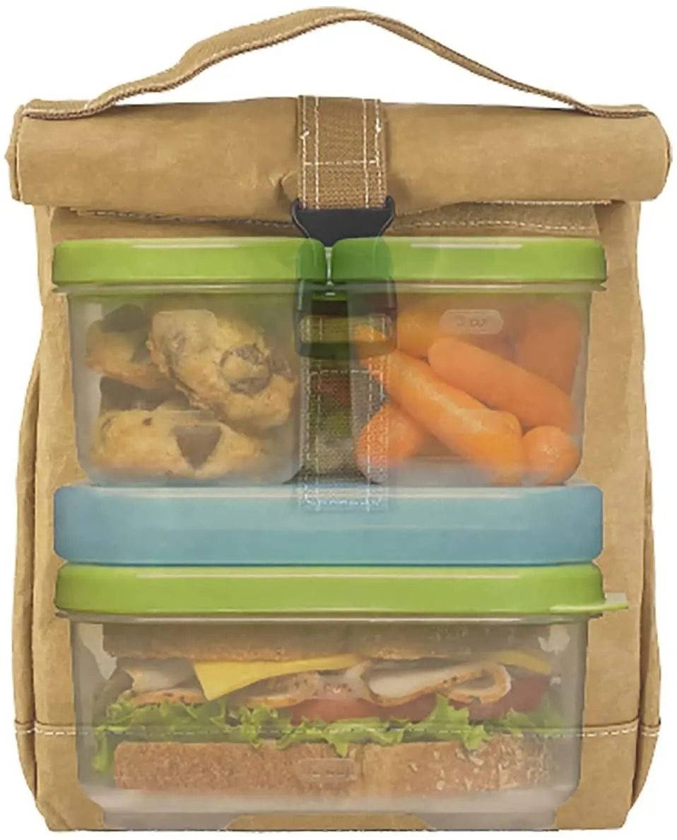 Customized Reusable Aluminium Foiled Fast Food Eco-friendly Kraft Tyvek Paper Insulated Lunch Bag for