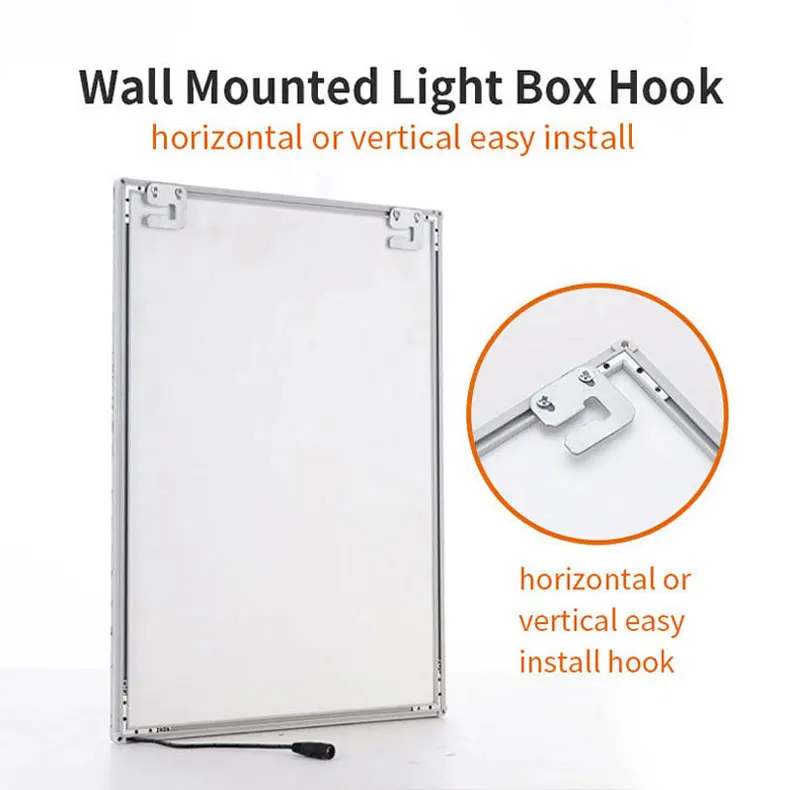 Manufacturer Ultra-thin LED Light Box led slim light box Aluminum Frame Indoor Advertising Light Box for Store  A1/A2