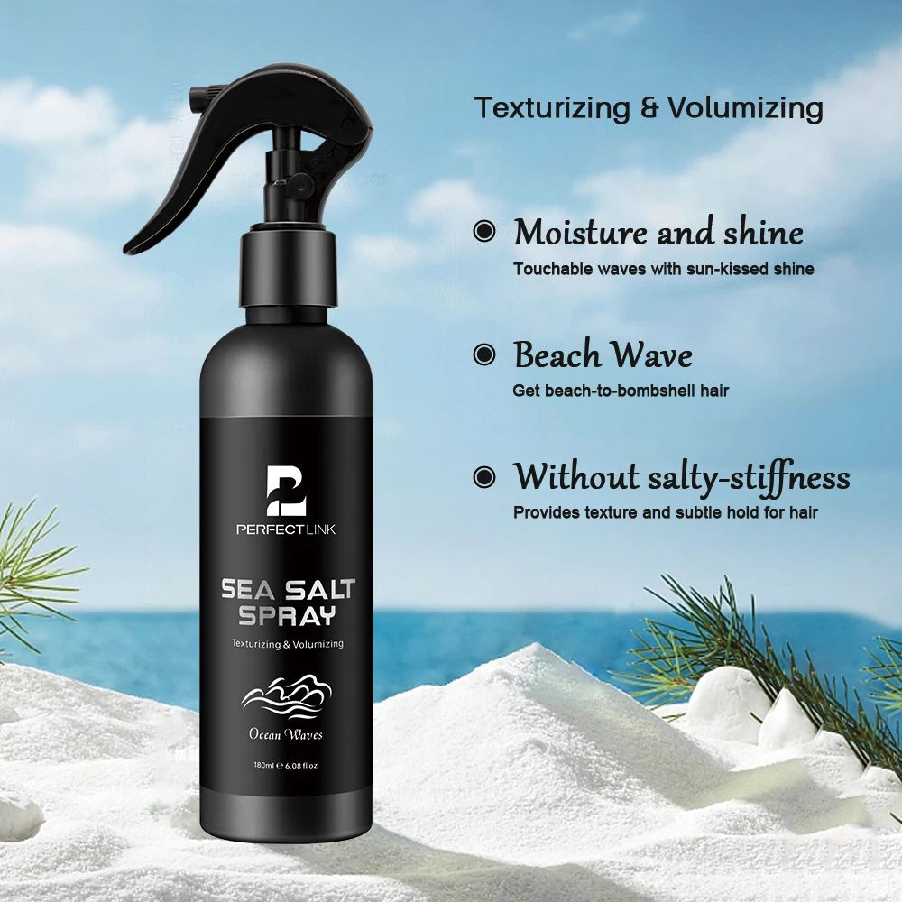 Private Label Organic Smooth And Soften Hair Mist Long Lasting Strong Hold Styling Sea Salt Hair Spray