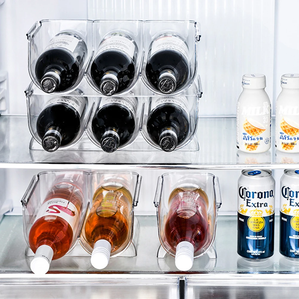 Cheap PET portable wine storage rack kitchen acrylic storage rack