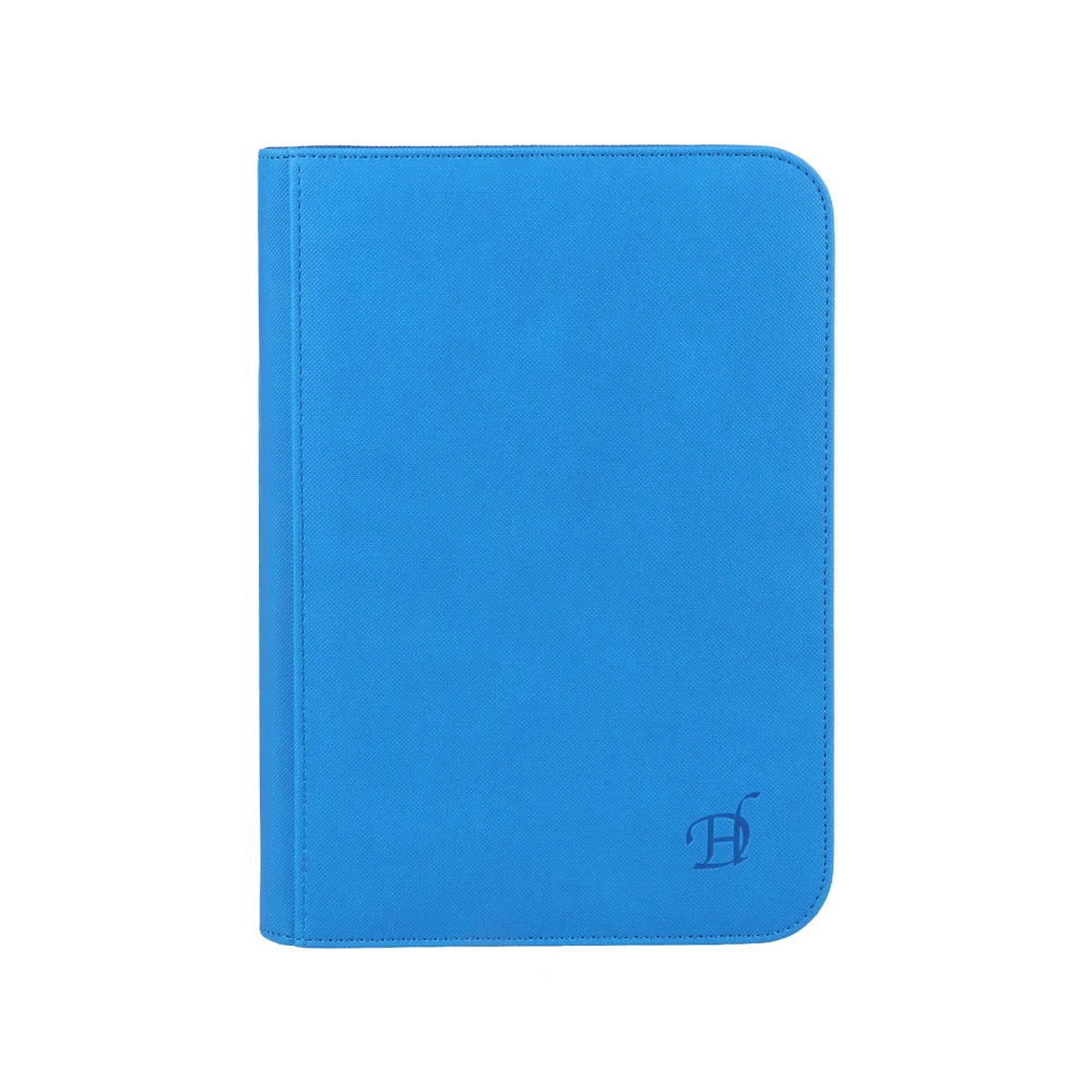 Customized Zippered Baseball 4 Pockets Trading Card Binder PU Leather Zipper Trading Card Folder Custom Game Card Binder Album