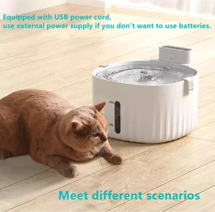 Automatic Noiseless LED Cat Water Fountain Filter Pet Drinking Water Dispenser Stainless Steel Pet Water Fountain