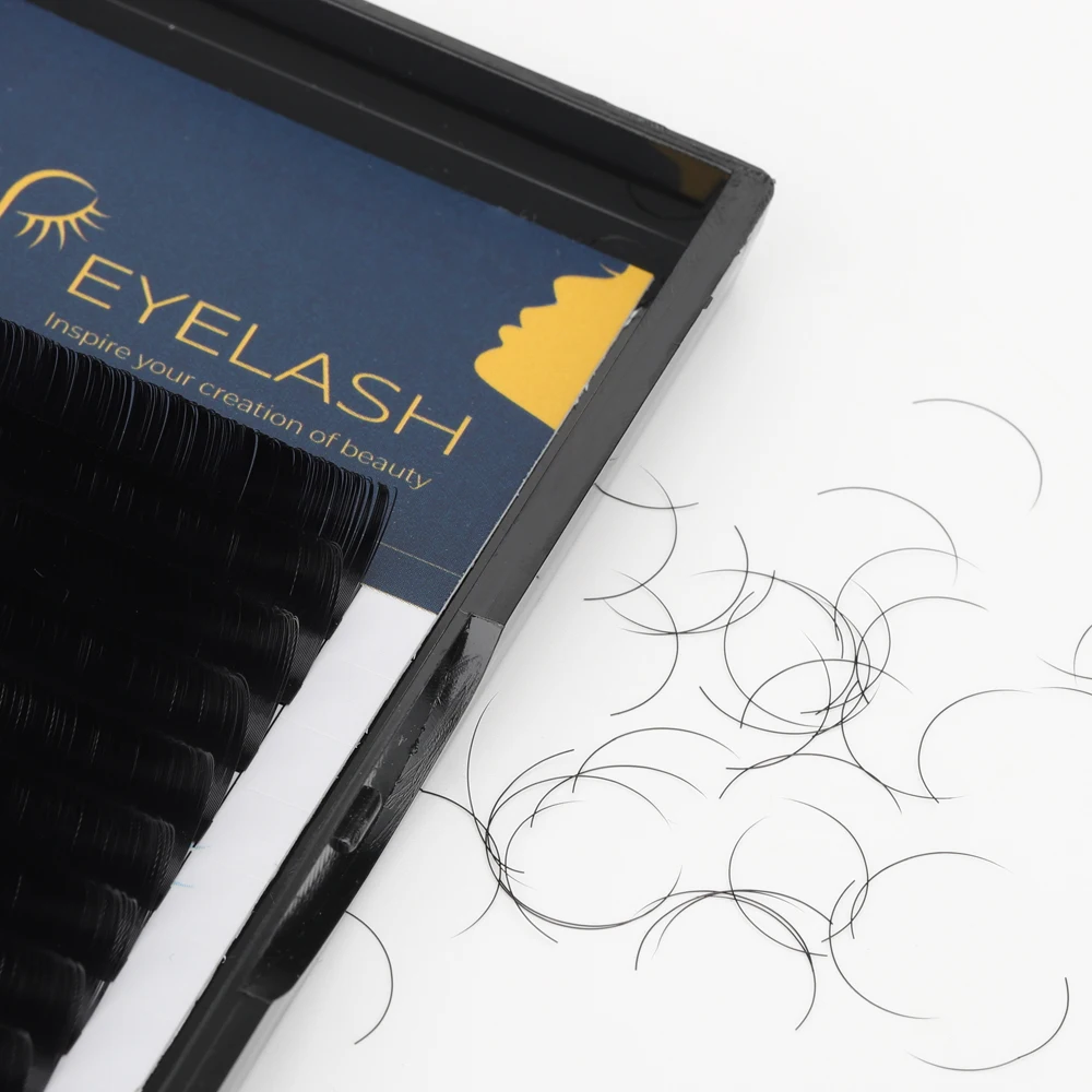 0.03 0.05 0.07 0.10 0.15 0.18 0.20 0.25mm J B C CC D L Curl Supply Private Label Faux Mink Volume Classic Eyelash Extension