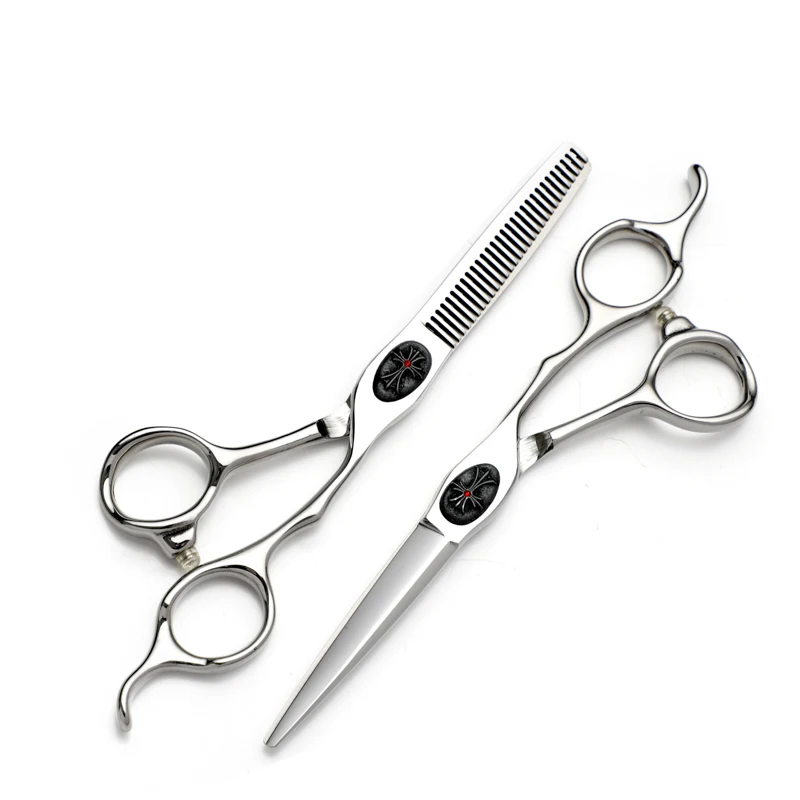 6 inch Skillful Manufacture Durable Lightweight Stainless Steel Black Hair Cutting Scissors single