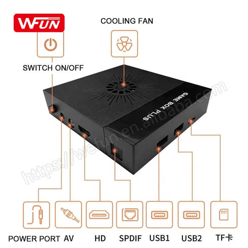 4K HD X6 TV Game Box Plus 3D Family Entertainment Game System Video Gaming Console Arcade built-in 10000+ games  for PSP