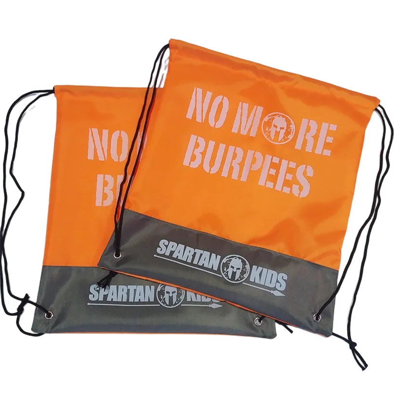 custom printed  waterproof sport storage gym traveling backpack Large Capacity Outdoor Travel nylon polyester drawstring bag