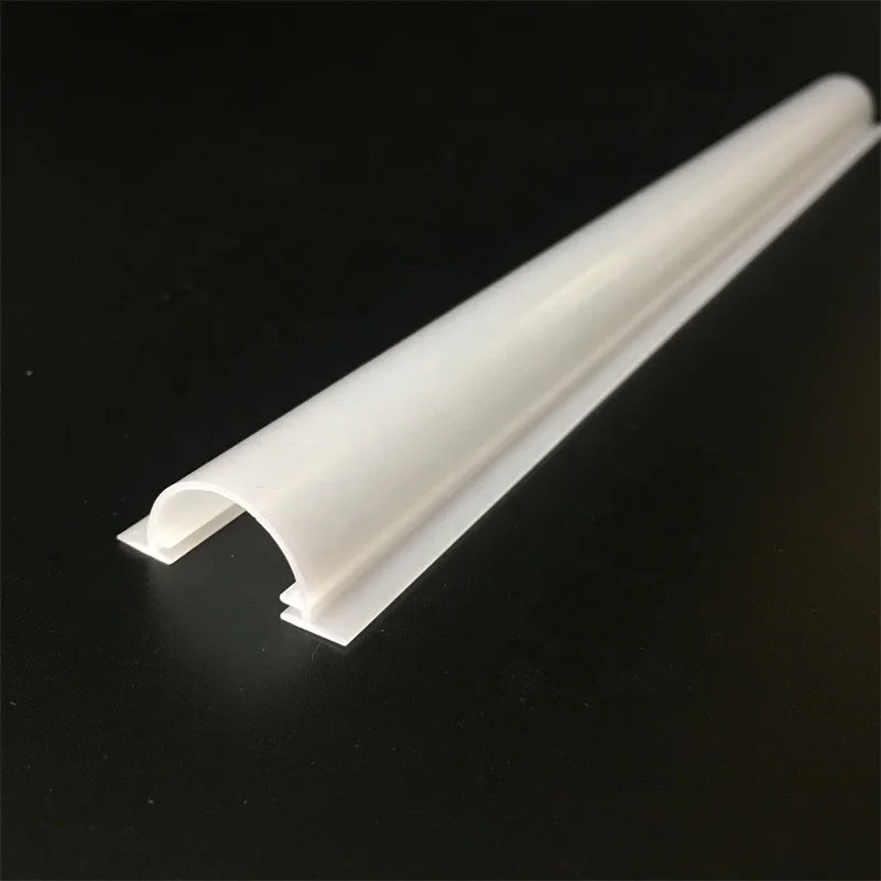 30 mm Wide Milky Pc Extrusion Cover for Led Light Channel Diffuser C Shape Profile