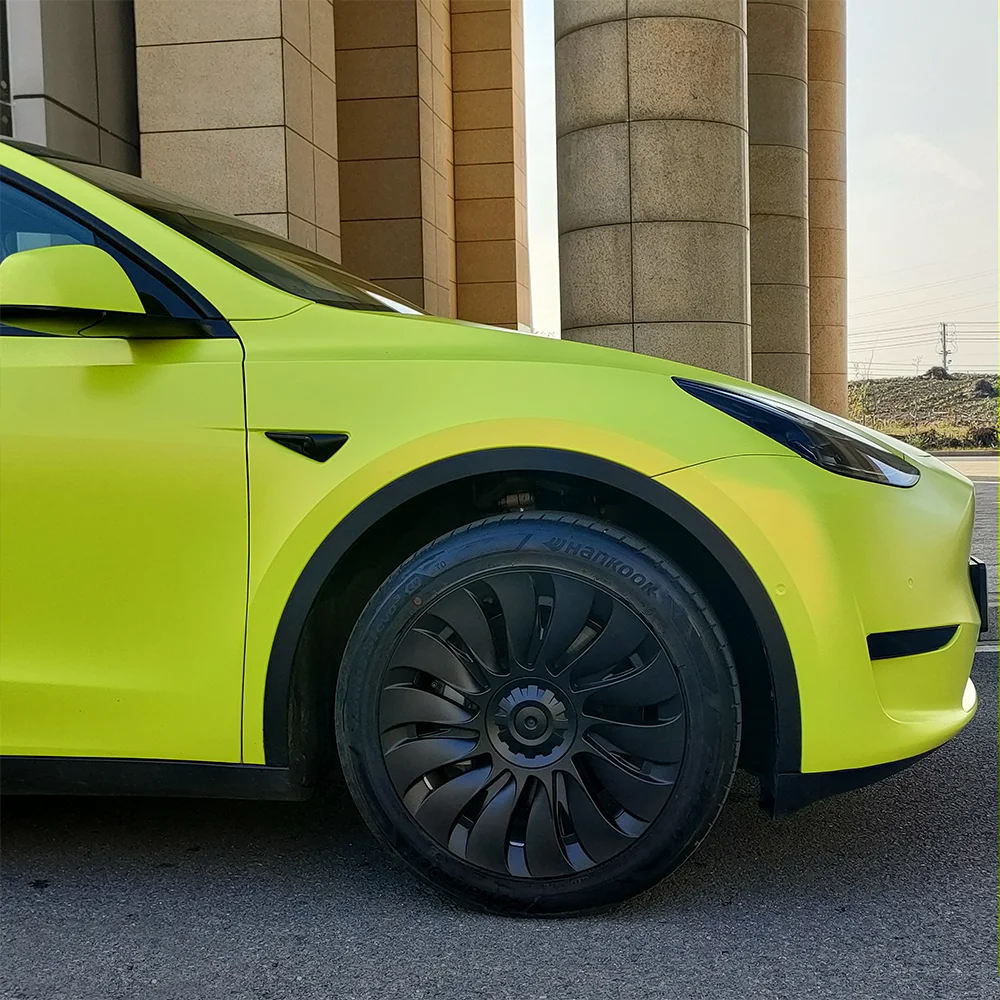 ABS Material Turbine Design 19 Inch Replacement Wheel Rim Cover Exterior Grey Car Wheel Hub Cap For Tesla Model Y