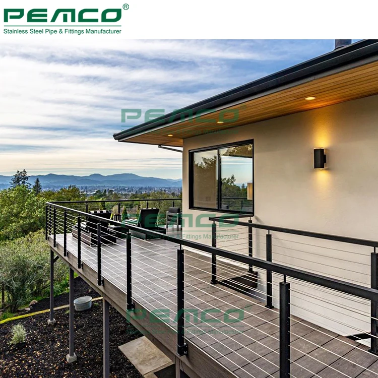 Low Price!!Diy Veranda 1/8' 3/16' Cable Balustrade Indoor Black Cable Railing System