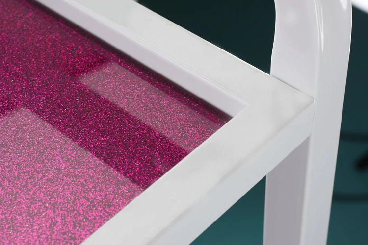 Тележка KIKI NEWGAIN из закаленного стекла, тележка для салона красоты с 3 лотками