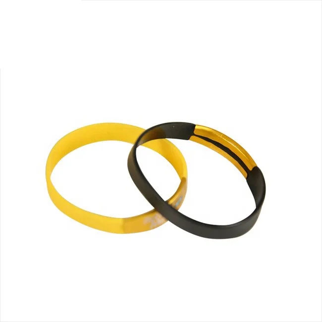Cheap Promotional Advertising Gifts Custom Logo Decorative Rubber Band Silicone Bracelets RFID Silicone Wristbands