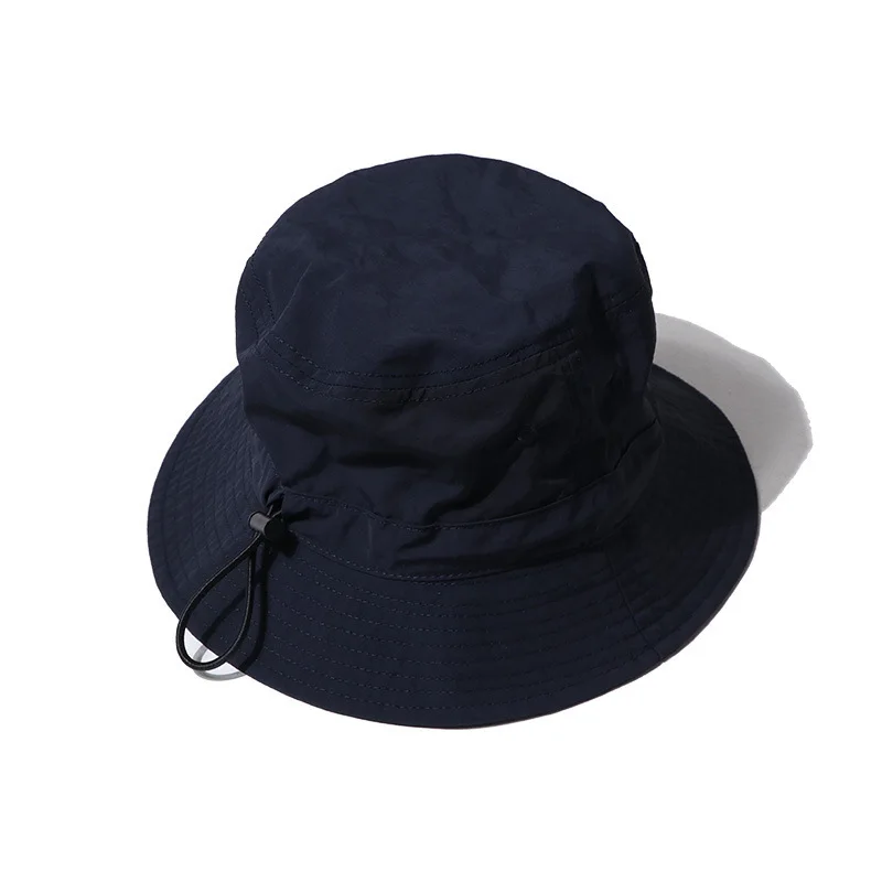 accept custom logo packable foldable quick dry fishing sun hats for men mens plain blank bucket caps with string