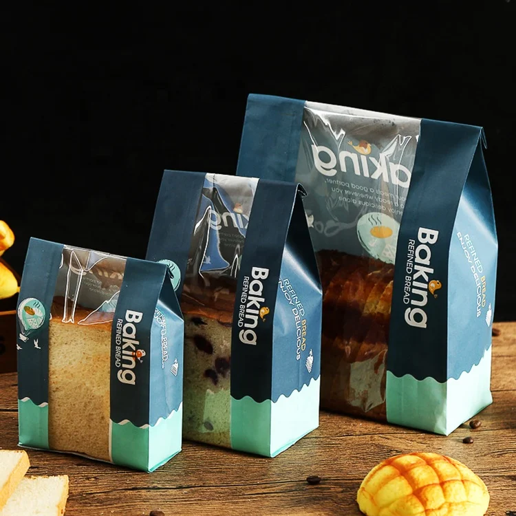 Wholesale Custom Bake shop Greaseproof kraft paper bread bag Factory direct supply baguette bag