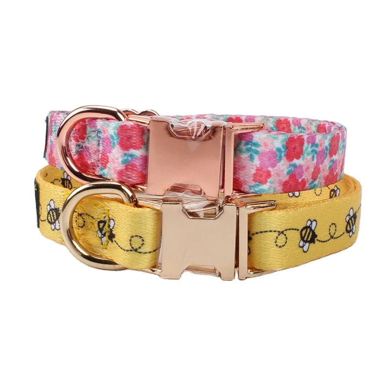 Fashion handmade dog collar with name plate