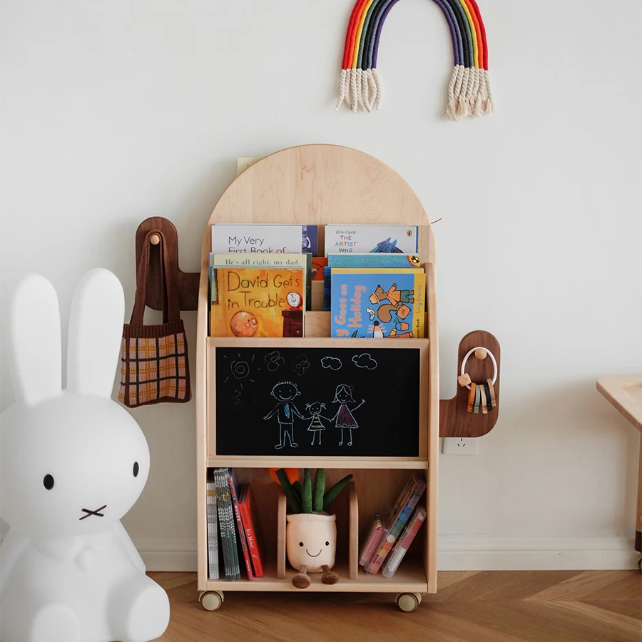 Factory direct supply Forward facing bookshelf ideas cool kids room furniture design