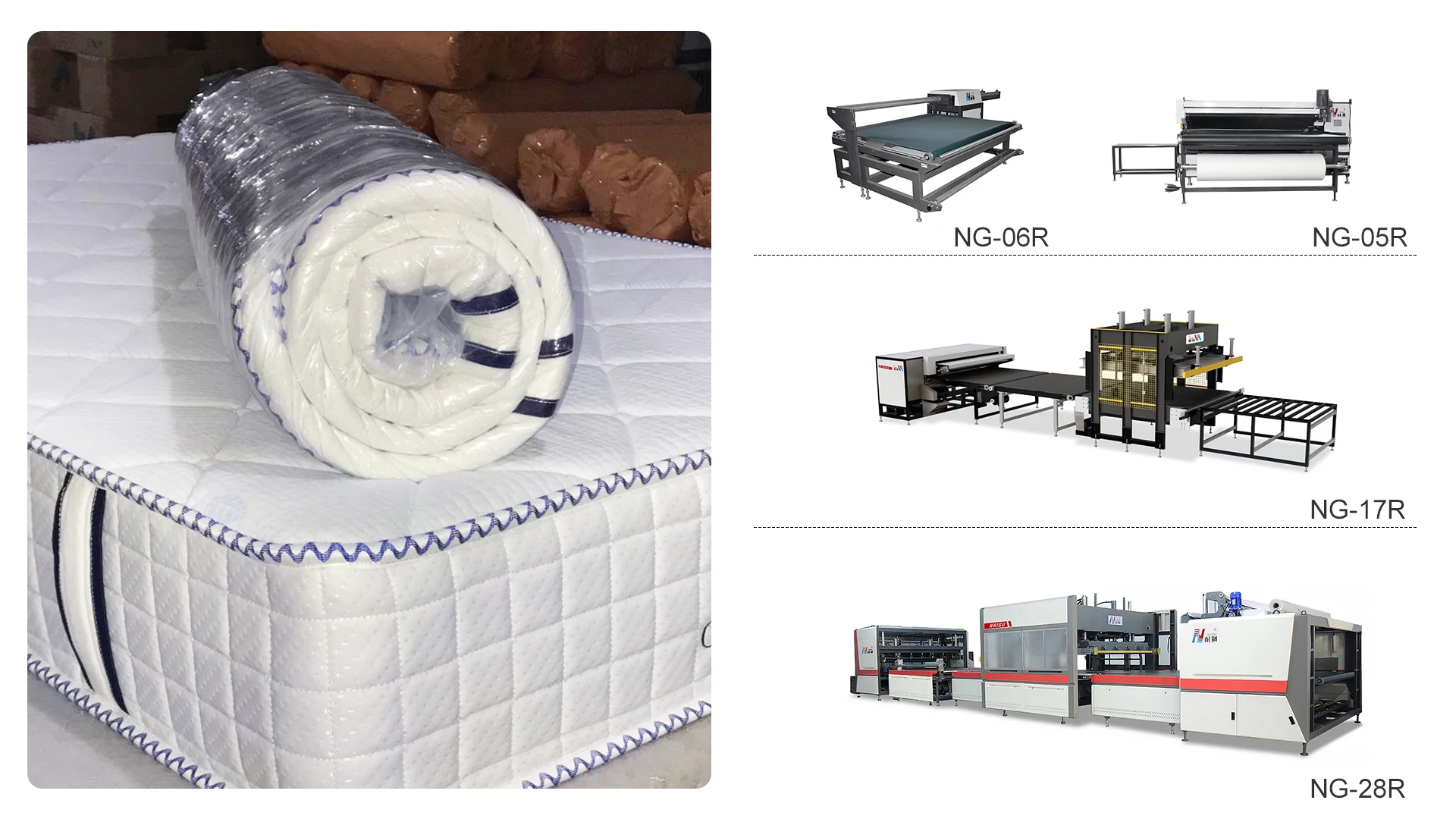 Автоматическая производственная линия пружинных матрасов с упаковочной машиной для матрасов, производственная линия матрасов