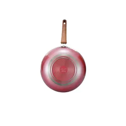 Factory Supply Attractive Price Non-stick Iron Pink Wok Pan Iron Flat Bottom Wok