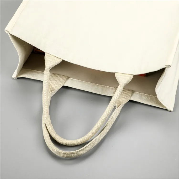 Custom Top Quality Canvas Cotton Tote Shopping Bag Calico Shopper Bags With Logo Printed