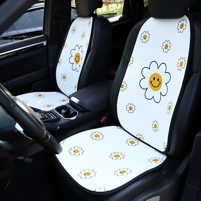  Мультяшные модные летние универсальные автомобильные принадлежности охлаждающий чехол из ледяного шелка с подсолнухом маленькие свежие Нескользящие дышащие подушки для автомобильных