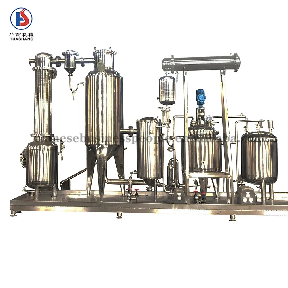 High quality process vacuum Hemp Solvent  cbd oil ethanol extraction and concentration equipment