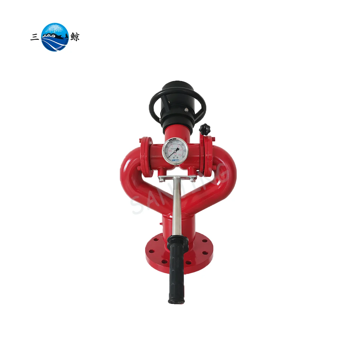 High Quality Hard Aluminum Alloy Heart Shaped Jet Spray Handle Operated Fixed Fire Water Monitor