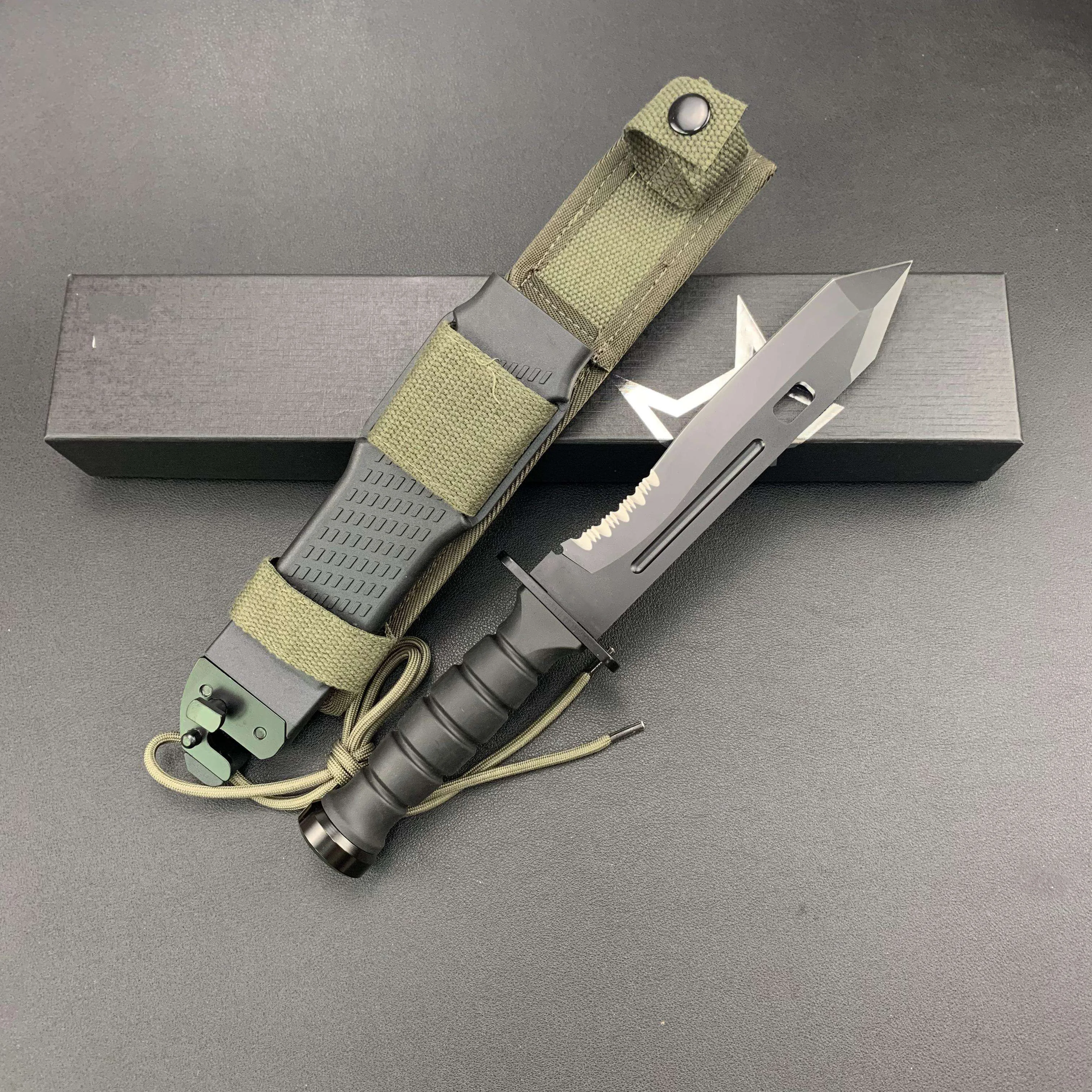 3CR13 нож из нержавеющей стали с фиксированной резиновой пластиковой ручкой промышленный Кемпинг OEM для индивидуального изготовления Fo-x ножи