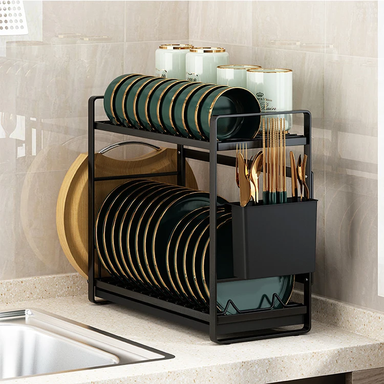 Hot Sale OEM ODM Design Kitchen Shelf Metal Steel Dish Rack Sink Drain Rack