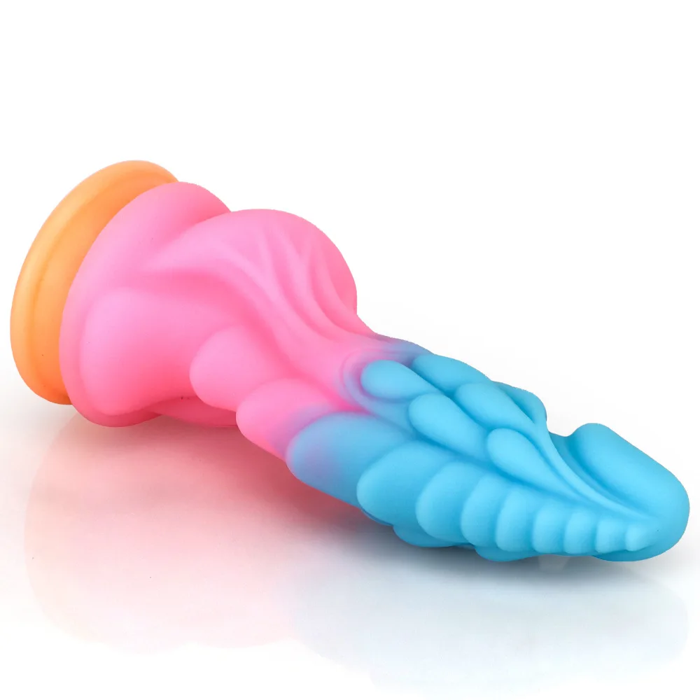 2023 Hot Sale Luminous Purple Alien Variant Luminous Huge Dildo Realistic Monster Fantasy Dragon Adult Sexy Toy Dildo For Women