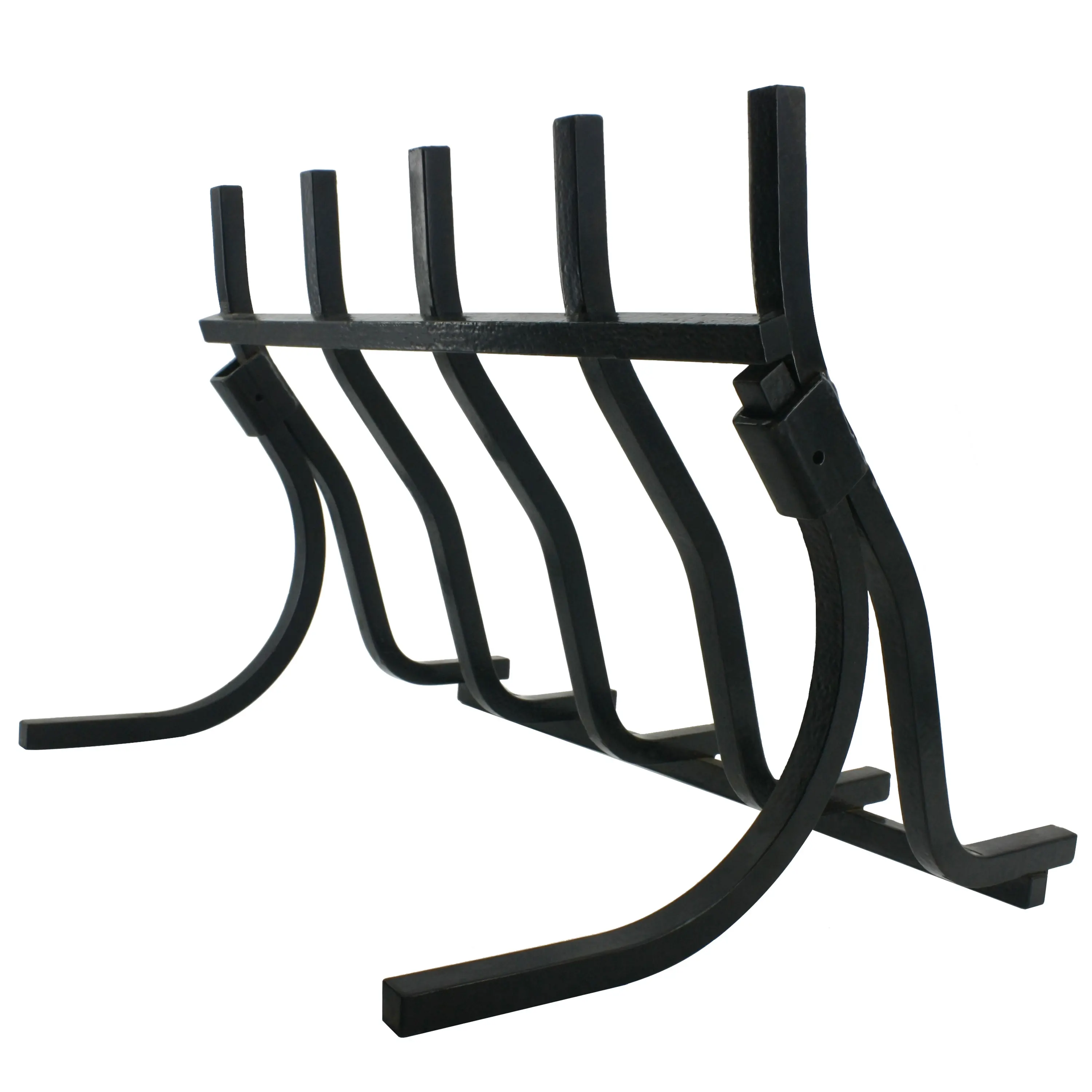 Myard FG5 Fireplace Grate Wrought Iron Steel High Efficiency Smoke-Free Vertical Firewood Log Burning Holder Rack