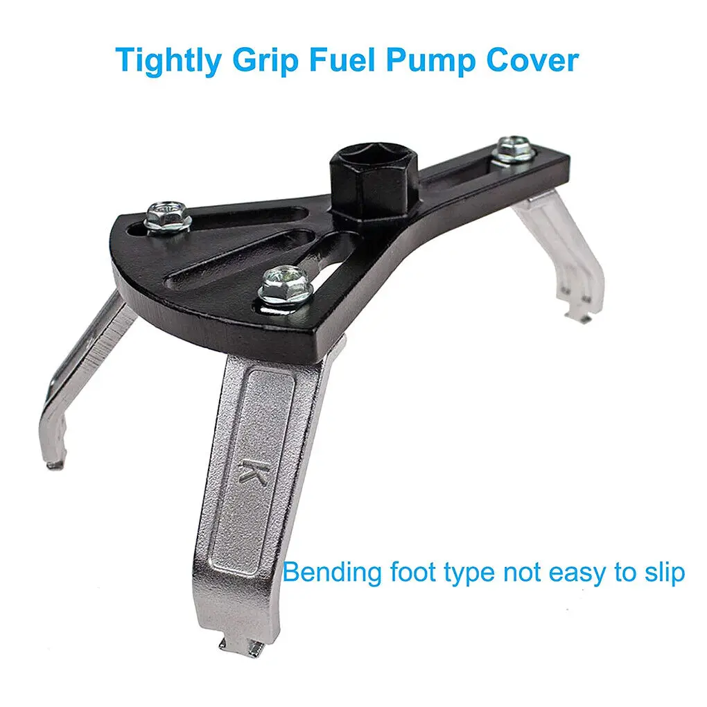Car Fuel Pump Lock Ring Tool Lid Tank Cover Remover Spanner 3-jaw Wrench Tool Adjustable Wrench Remover Oil Pump Wrench