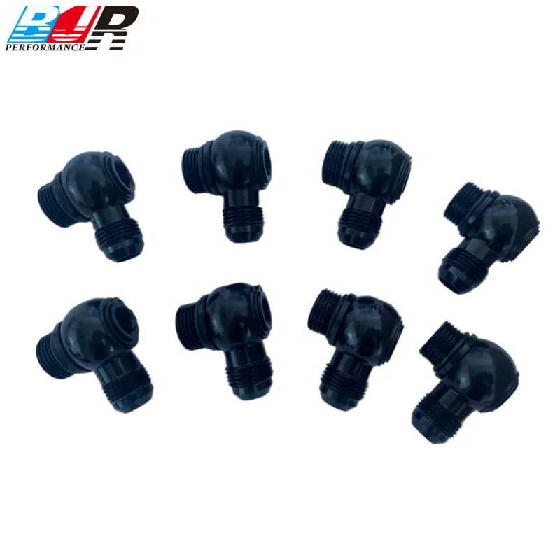 BJR Racing Parts Aluminum Fuel Hose Banjo Fittings AN6 AN8 AN10 To AN10 ORB Adapter