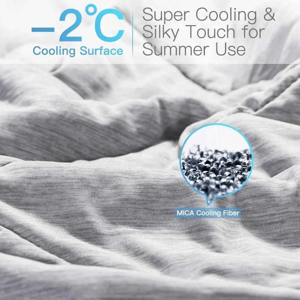 Breathable Soft Machine Washable Arc-Chill Cooling 100% Cooling Blanket Comforter for Hot Sleepers
