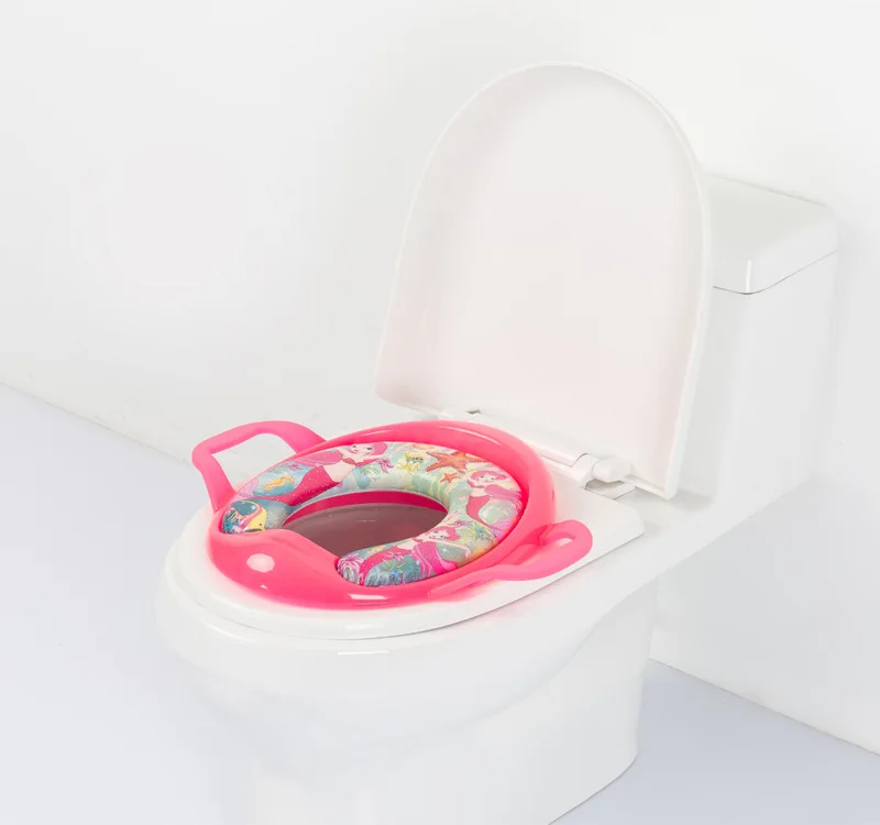 Manufacturer wholesale Baby Potty Toilet Seat Type Color Design purple toilet seat with handle