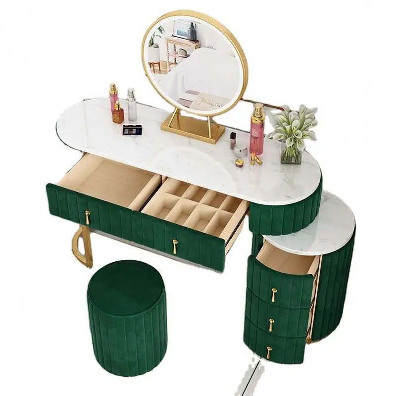 Nordic dressing table bedroom modern minimalist net celebrity  light luxury storage cabinet integrated marble makeup table