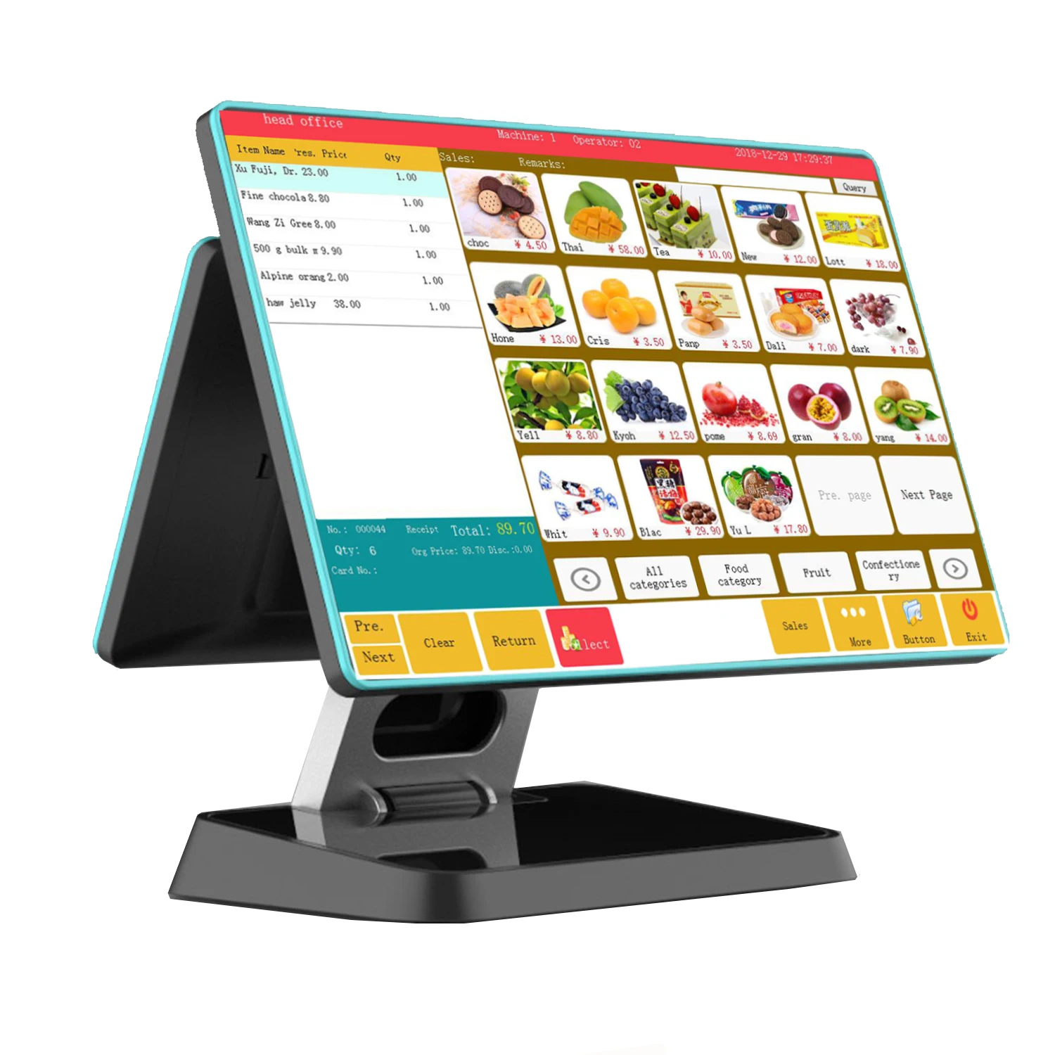 Android POS System Machine Android Linux Terminal All In One Hardware Pos Machine