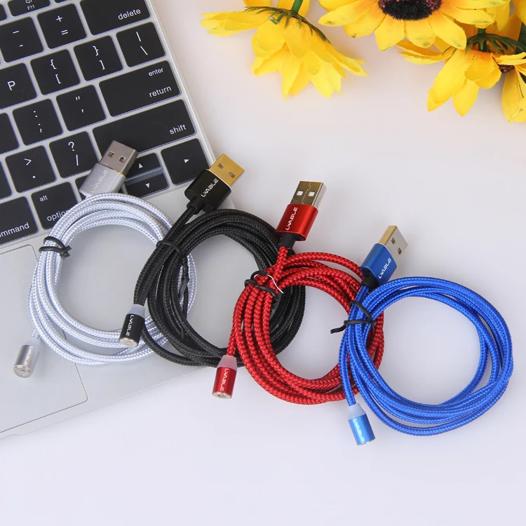  Нейлоновый Плетеный Магнитный кабель Usb Type-C для быстрой зарядки Micro и передачи данных мобильного