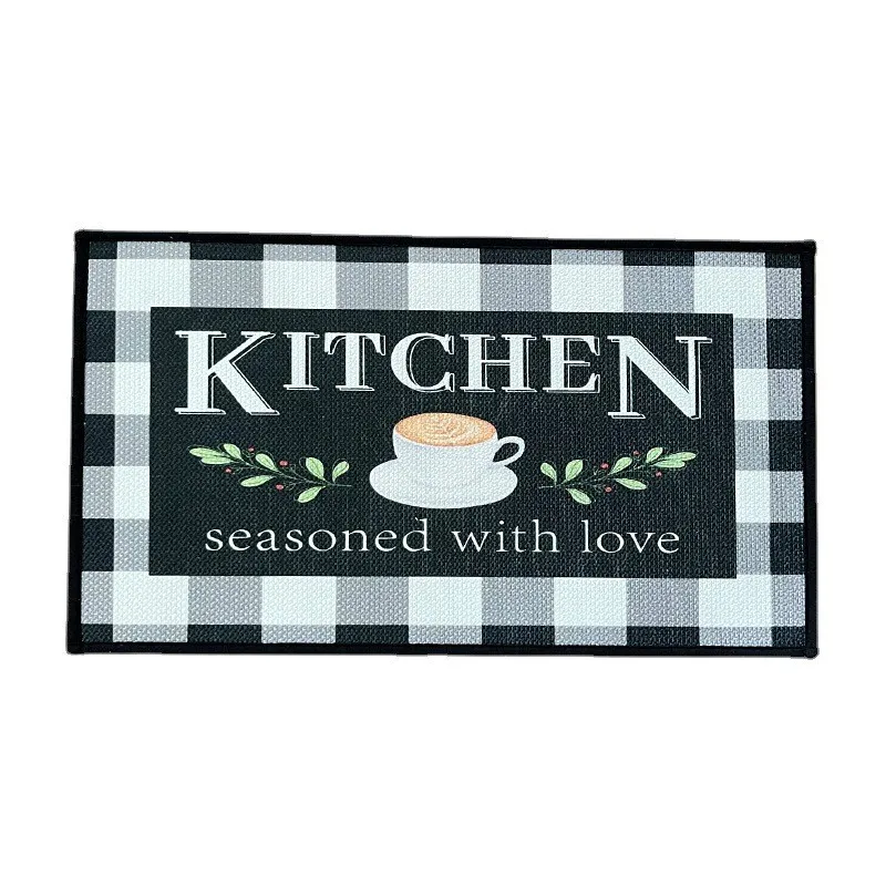 Wholesale Polyester Fiber Rubber Kitchen Floor Mat Absorbent And Non Slip Bathroom Floor Mat Machine Washable