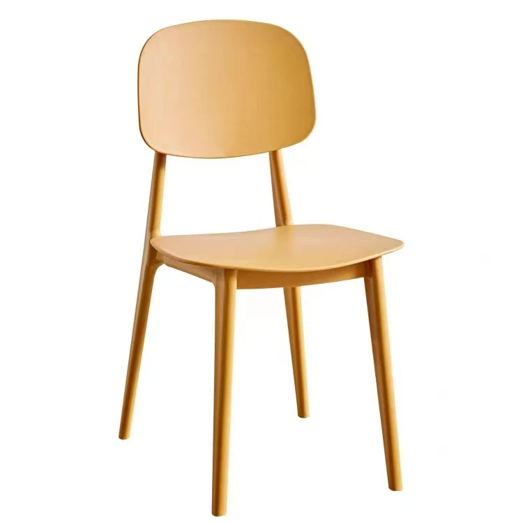 New design armless modern design colorful pp seat home leisure plastic dining chairs for cafeteria