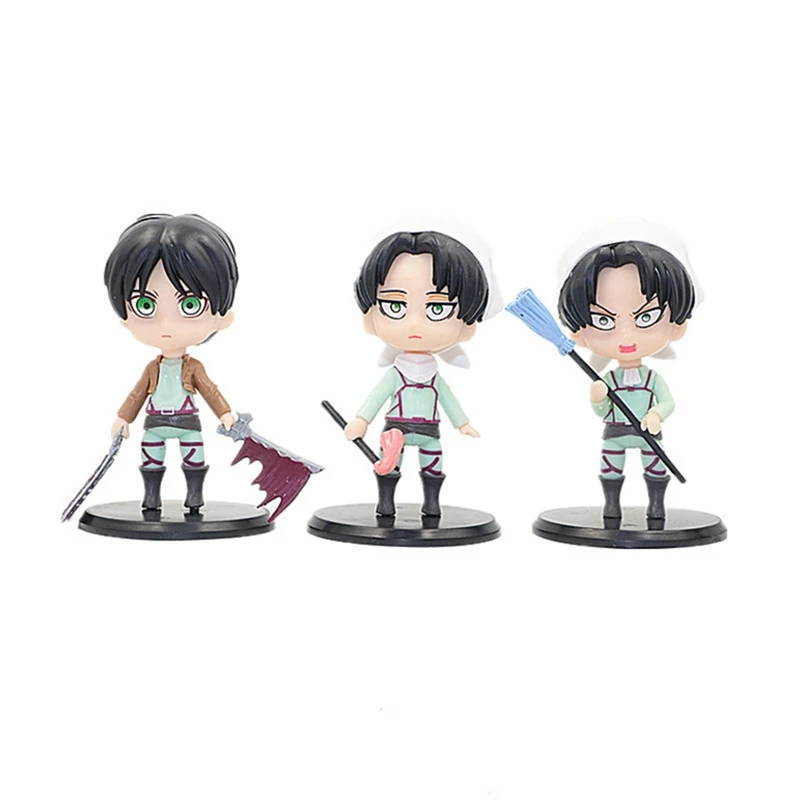 HY2 6 models of the 2nd generation attack on the giant figure Mikasa Levi Captain Allen toy model gashapon doll ornaments