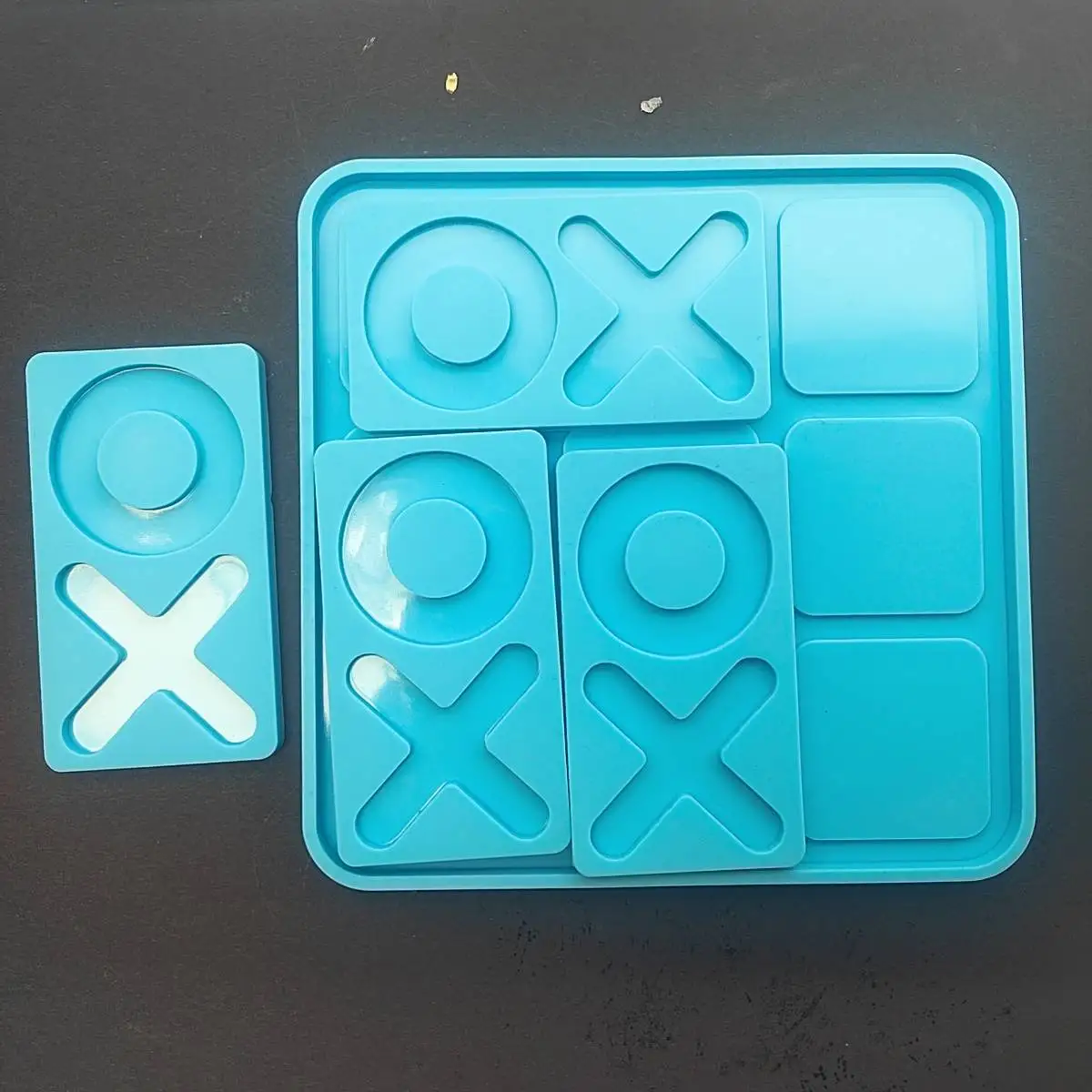 HY Tic Tac Toe Board Game Silicone Molds for DIY Funny Table Game Polymer Clay Jewelry Making Home Decoration