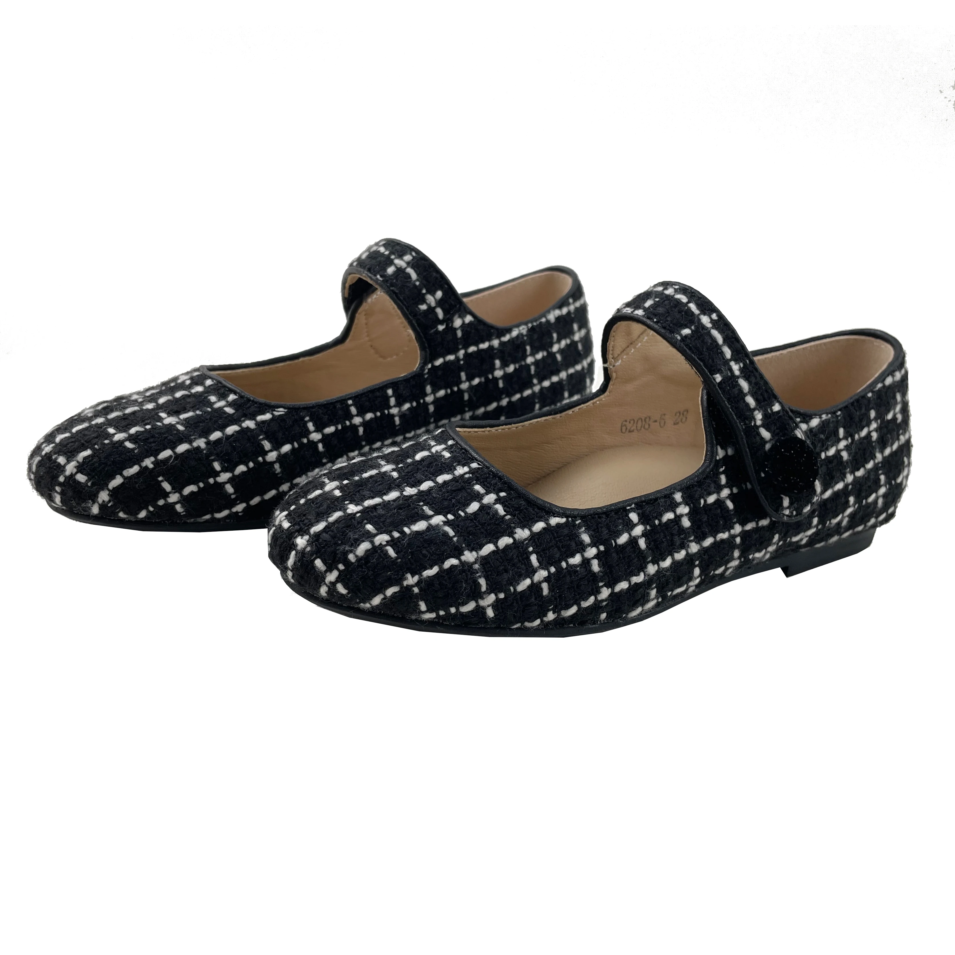 Hook & Loop Wholesale Kid Shoes Girls Black Mary Jane Flat Student Kids School Shoes for Girls in Black 11
