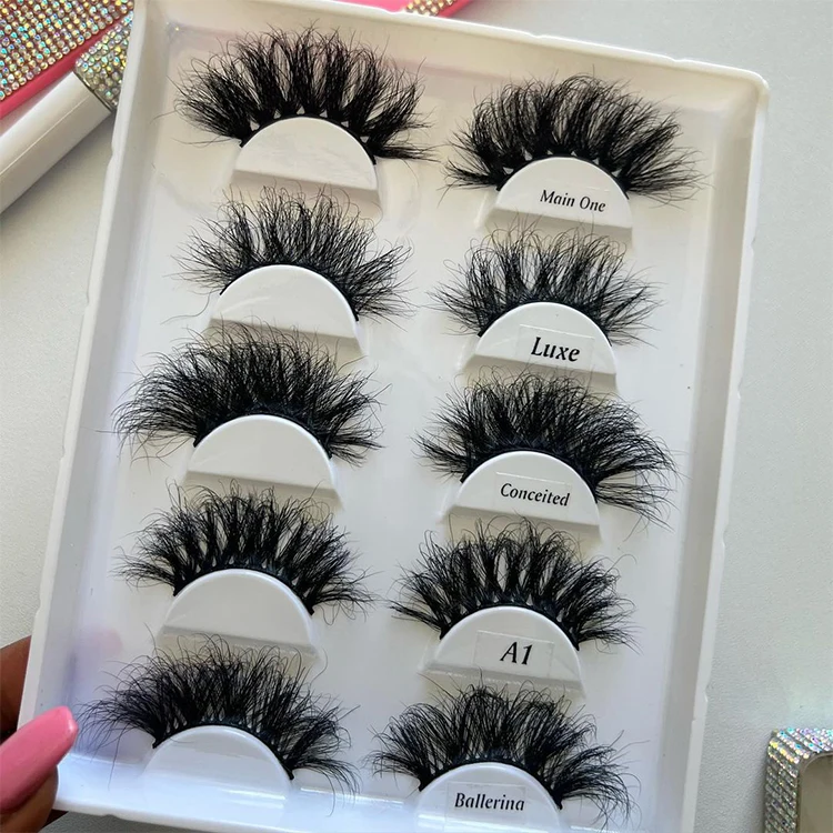 New Faux Mink Wholesale Customized Box Eco Plant Fiber Eyelashes Extension Adhesive Primer Vegan Lashes Private Label
