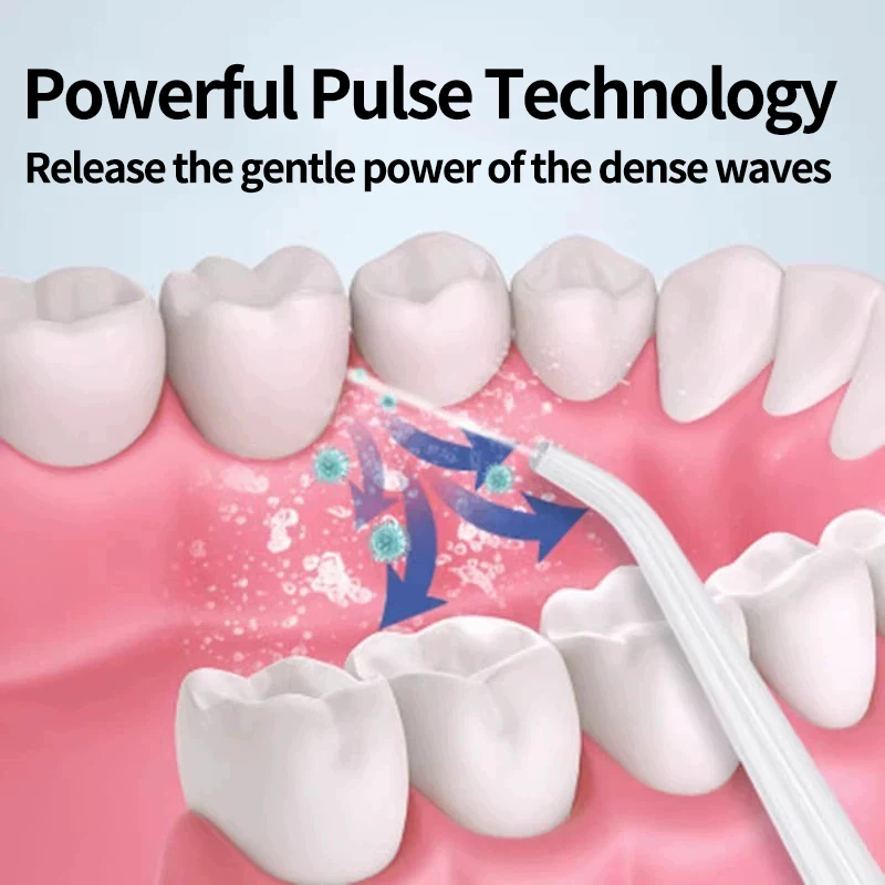 350ML Electric Water Flosser USB Rechargeable Cordless Teeth Whitening Remove Teeth Stain Portable Oral Irrigator For Traveling