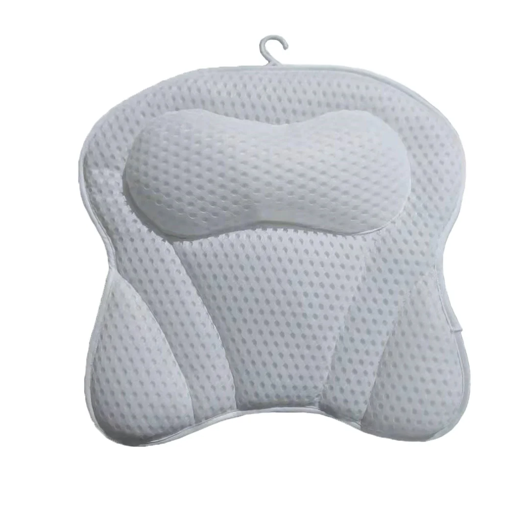Baimai Wholesale 3D Mesh Butterfly Shape Bath Pillow with Polyurethane Foam for Spa Bathtubs